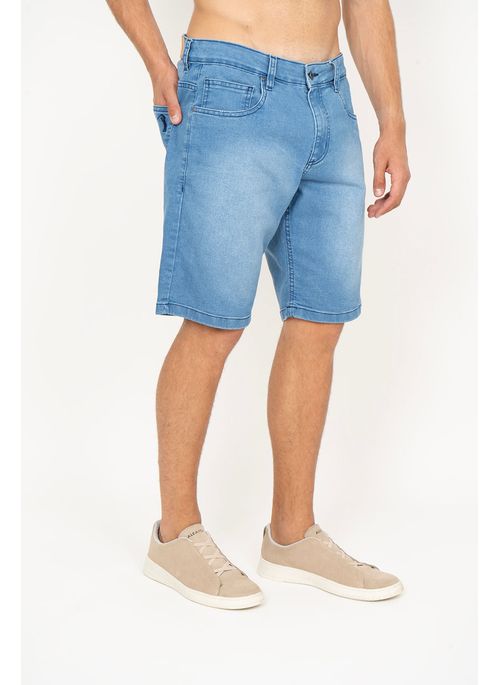 Bermuda Jeans Aleatory Casual Azul Claro