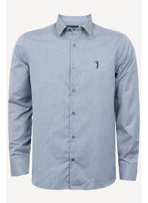 Camisa Aleatory Manga Longa Valerie Azul