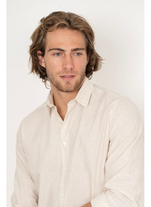 Camisa Aleatory Linho Chief Bege