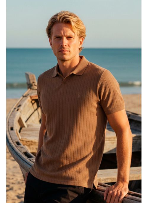 Camisa Polo Signature Paros Marrom