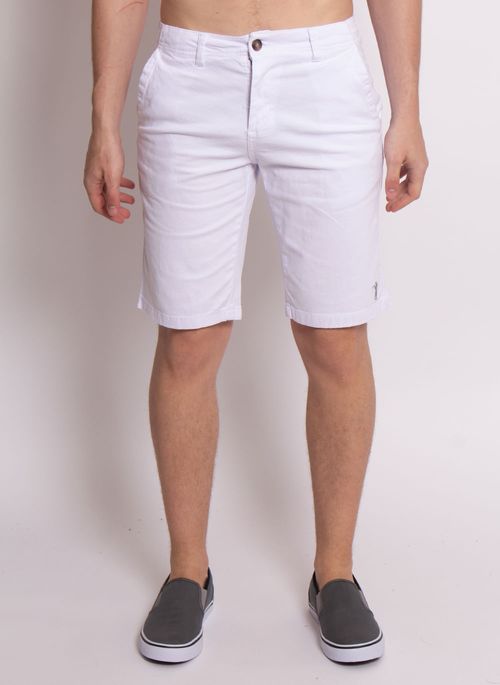 Bermuda Sarja Aleatory Lisa Branca