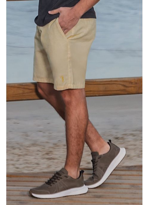 Bermuda Sarja Aleatory Touch Amarela