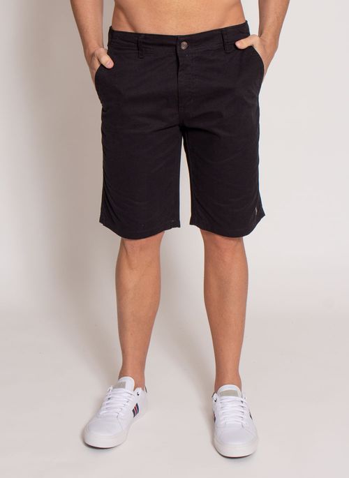 Bermuda Sarja Aleatory Holiday Preta