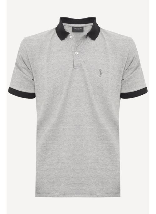 Camisa Polo Signature Grace Cinza Mescla