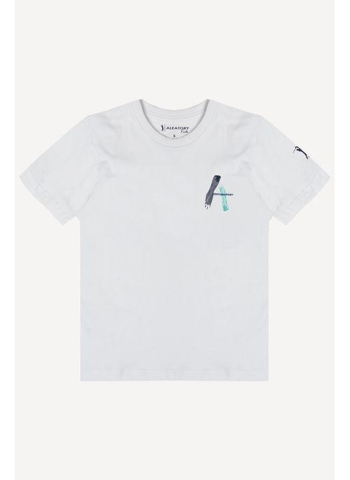 Camiseta Aleatory Estampada Painting Branca
