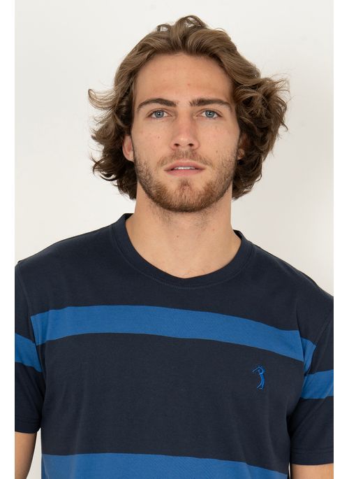 Camiseta Aleatory Listrada Bardon Azul