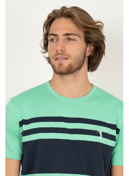Camiseta Aleatory Listrada Solace Verde