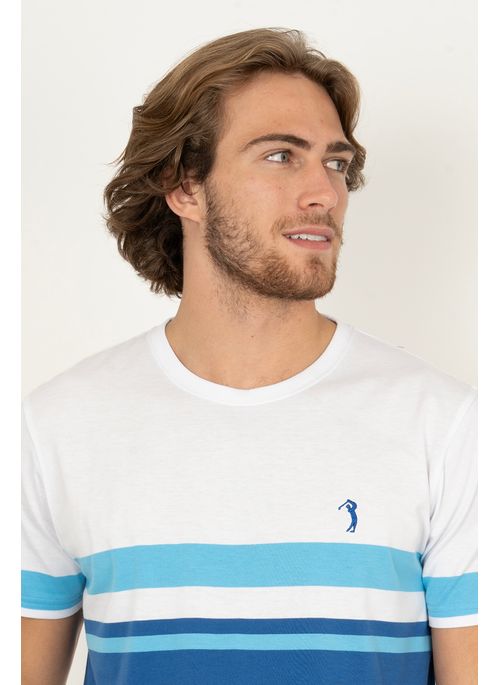 Camiseta Aleatory Listrada Campbell Azul