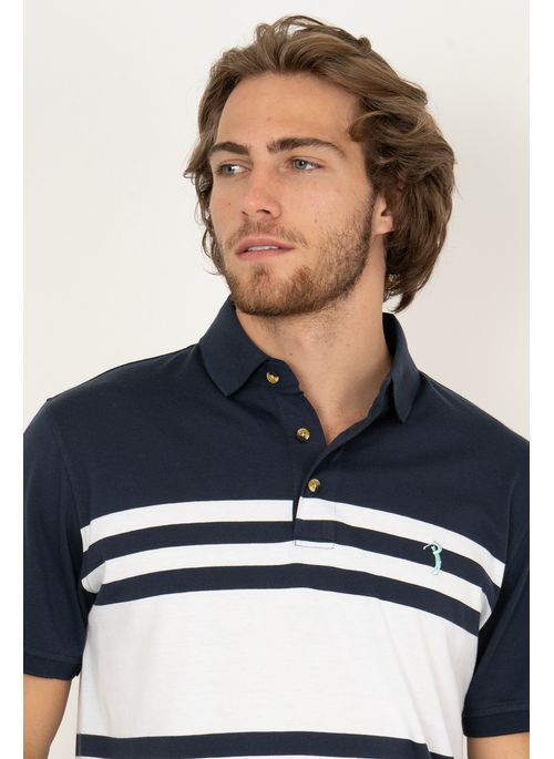 Camisa Polo Aleatory Listrada Edwards Marinho