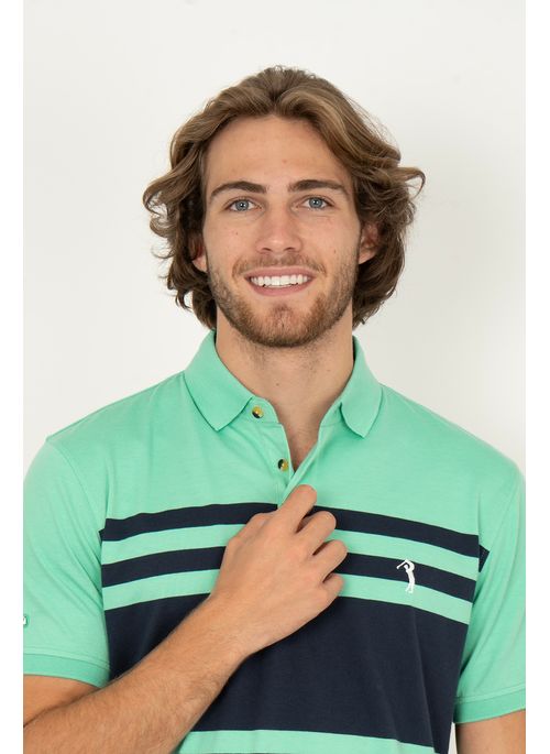 Camisa Polo Aleatory Listrada Edwards Verde