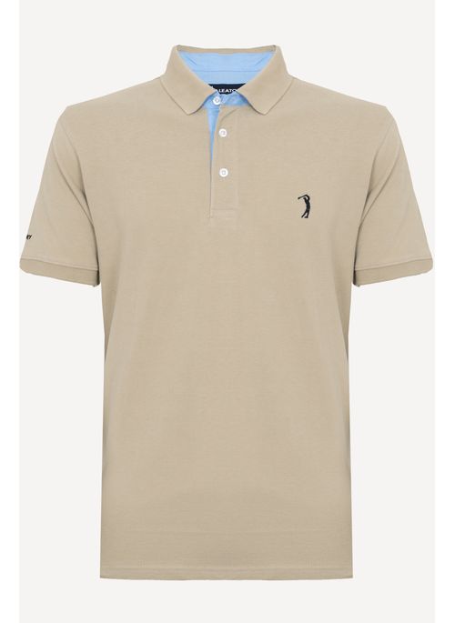 Camisa Polo Plaza Taupe Lisa Aleatory