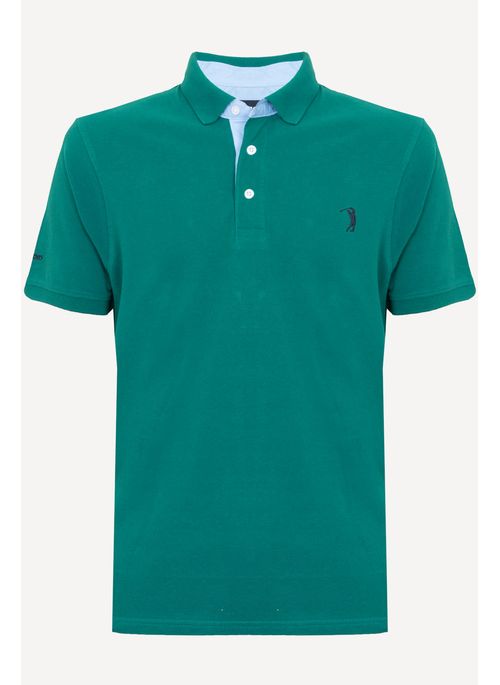Camisa Polo Verde Azulado Lisa Aleatory