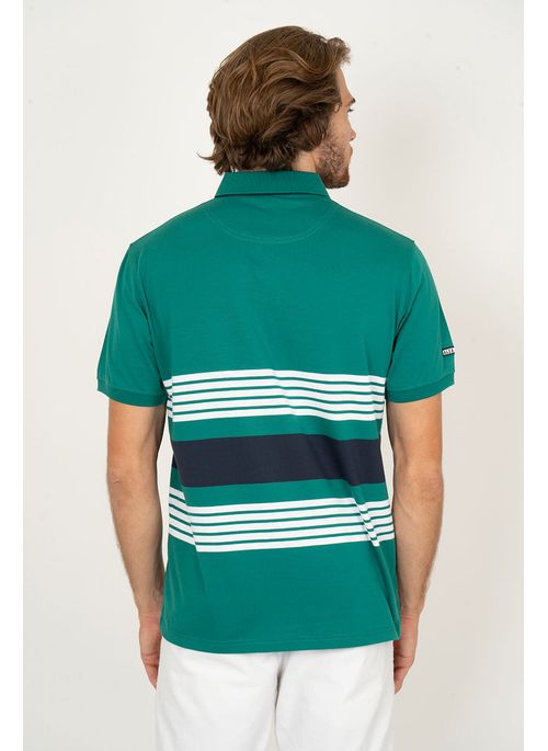 Camisa Polo Aleatory Listrada Sinclair Verde