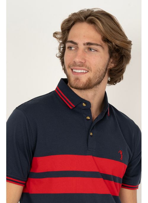 Camisa Polo Aleatory Listrada Verona Marinho