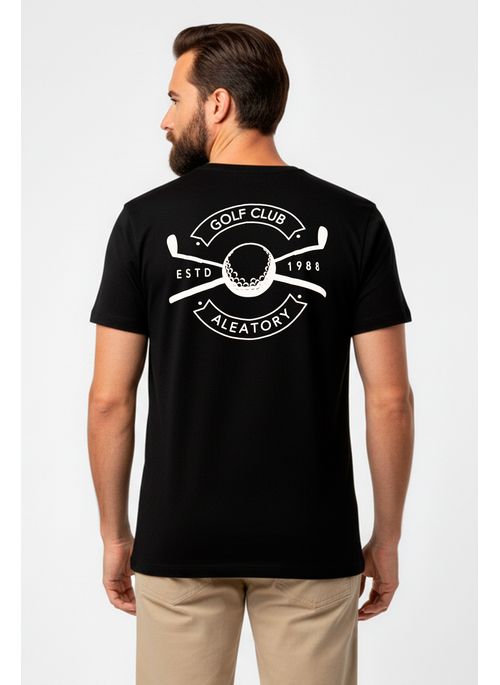 Camiseta Estampada Aleatory Golf Team Preta