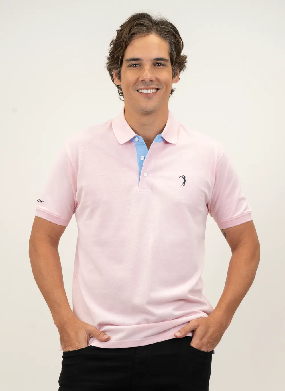 Camisa Polo Pink Sorbet Lisa Aleatory - Aleatory Store