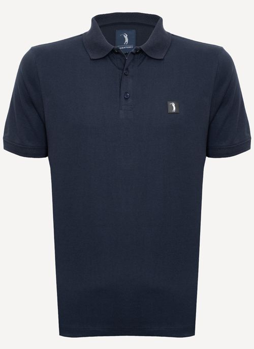 Camisa Polo Aleatory Lisa Icon Marinho