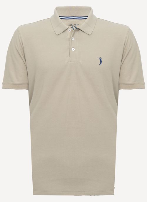 Camisa Polo Aleatory Piquet Light Khaki