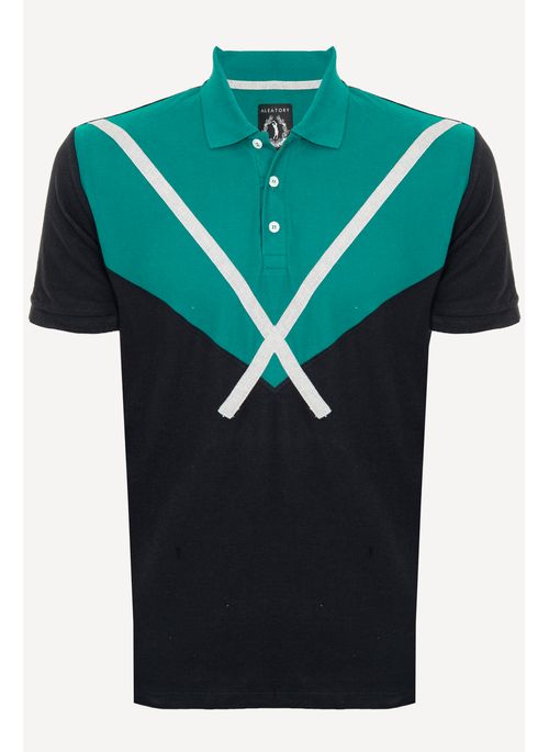 Camisa Polo Aleatory Cross Lap Preta