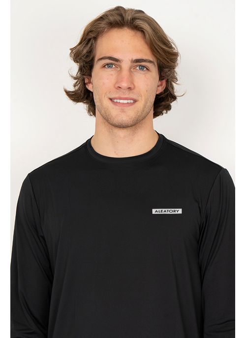 Camiseta Aleatory Manga Longa UV Sport Preto