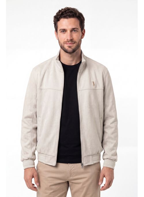 Jaqueta Suede Aleatory Dalkey Cinza