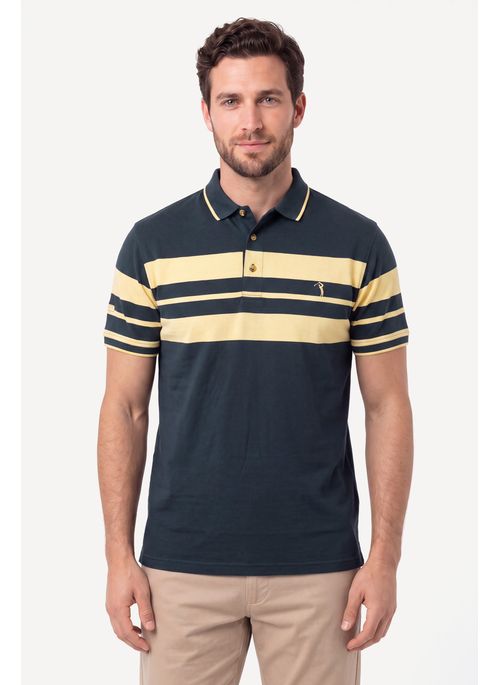Camisa Polo Aleatory Listrada Sylas Amarelo