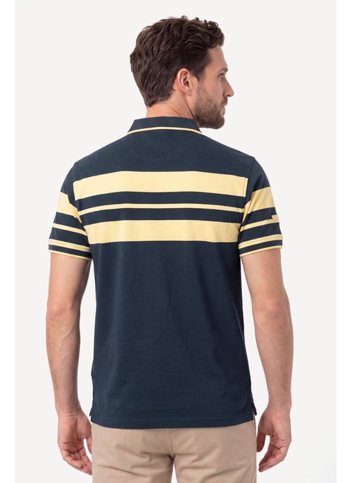 Camisa Polo Aleatory Listrada Sylas Amarelo