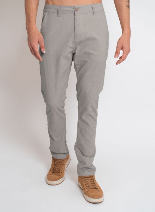 Calça Aleatory Bolso com Zíper Cinza