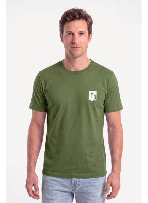 Camiseta Aleatory Estampada Positano Verde Militar